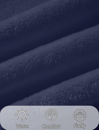 Women's Large Fleece Hooded Dressing Gown Robe