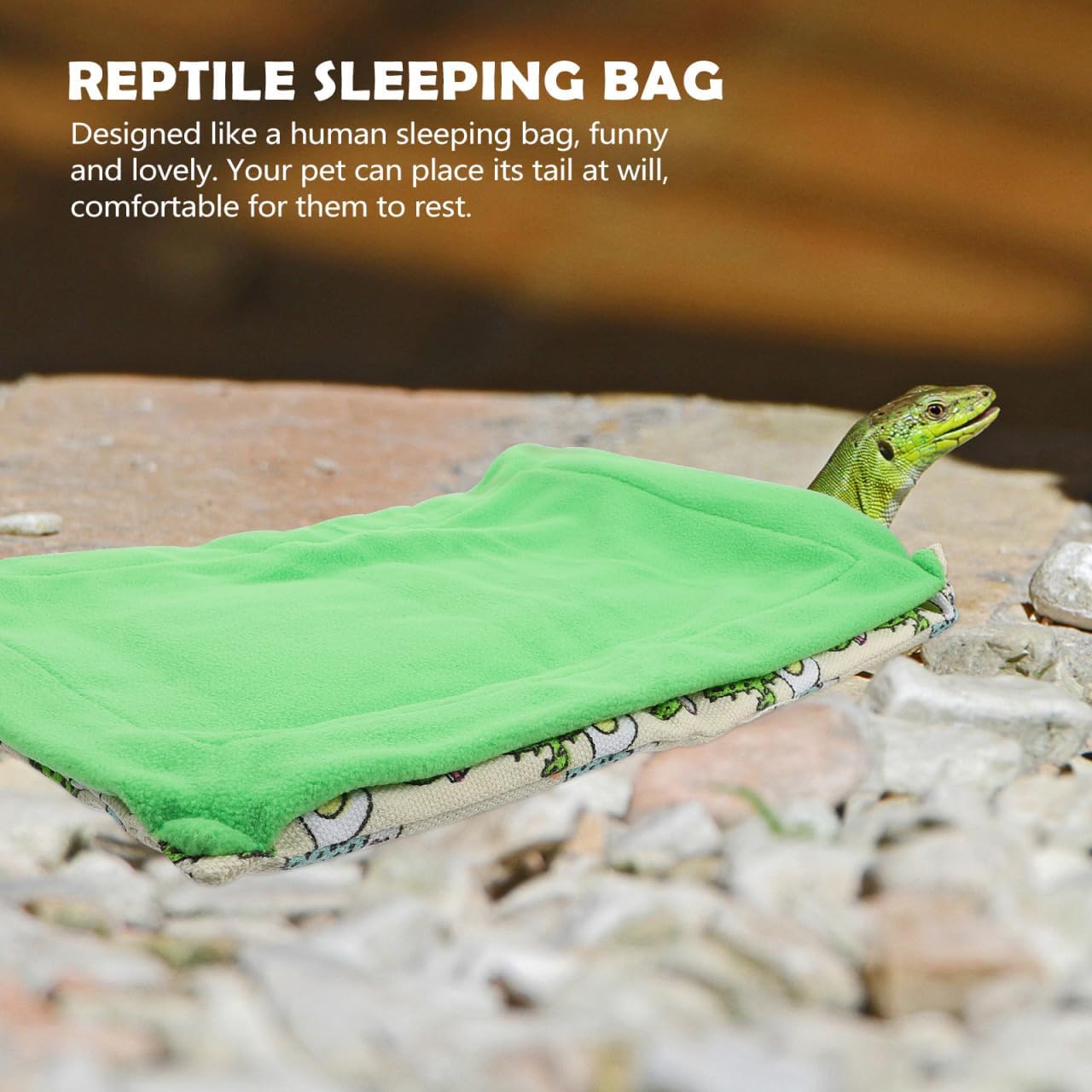 BESPORTBLE Reptile Sleeping Bag Compact Bedding for Tortoise Reptile Hide Pet Blanket