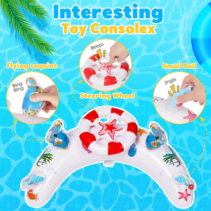 Inflatable Pool Float, ACELIFE Swimming Float with Adjustable Safety Seat | Swimming Pool Float Swimming Ring Dual Airbag Safe Design