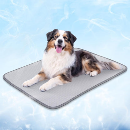Dog Cooling Mat, Waterproof Foldable Cooling Pad for Dogs & Cats, Machine Washable Pet Cool Mats for Kennels, Crates, Beds XH084 (Grey,70x90cm)
