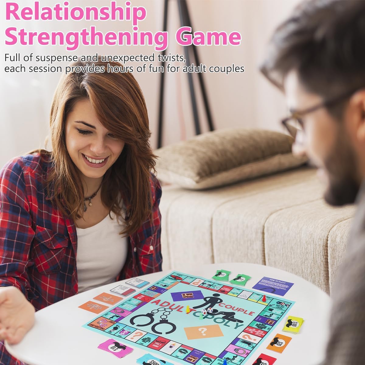 Adultopoly Board Game, Couples Games for Adults, Couples Game Cards Board Game Props, Couples Adult Monopoly Board Games, Date Night Ideas,Couples Date Night Game