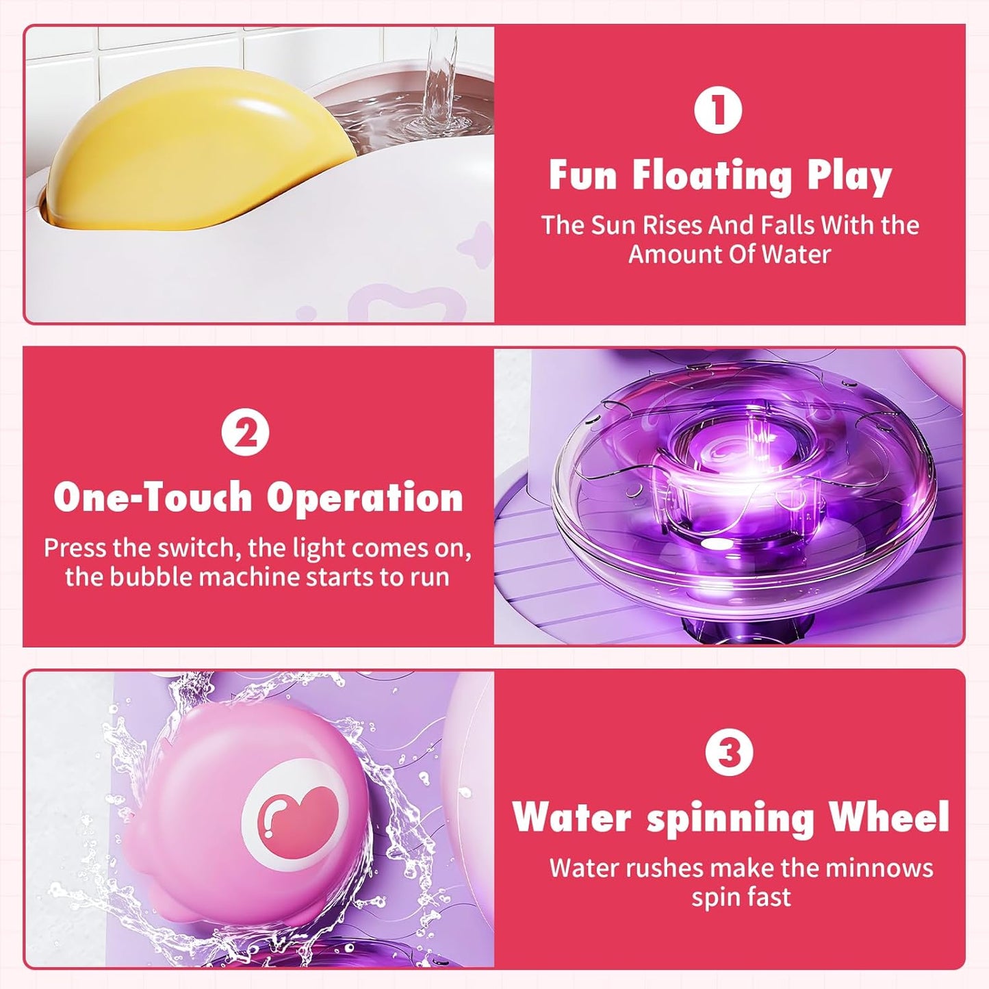 Unicorn Baby Bath Toys, 2 in 1 Automatic Bubble Machine with Led Light, Water Spray Shower Head | Bubble Maker Shower Toy, Interactive Light up Bathtub Toy for Toddlers 2-4 Year Old, Boy and Girl Gift