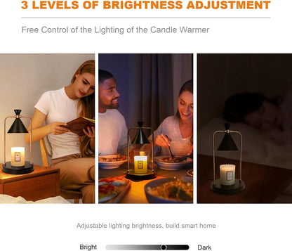 Candle Warmer Lamp with Timer & Dimmer Electric Candle Lamp for Jar Candles