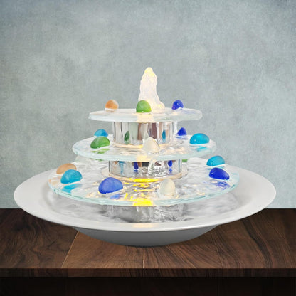 3-Tier Tabletop Fountain Home Waterfall