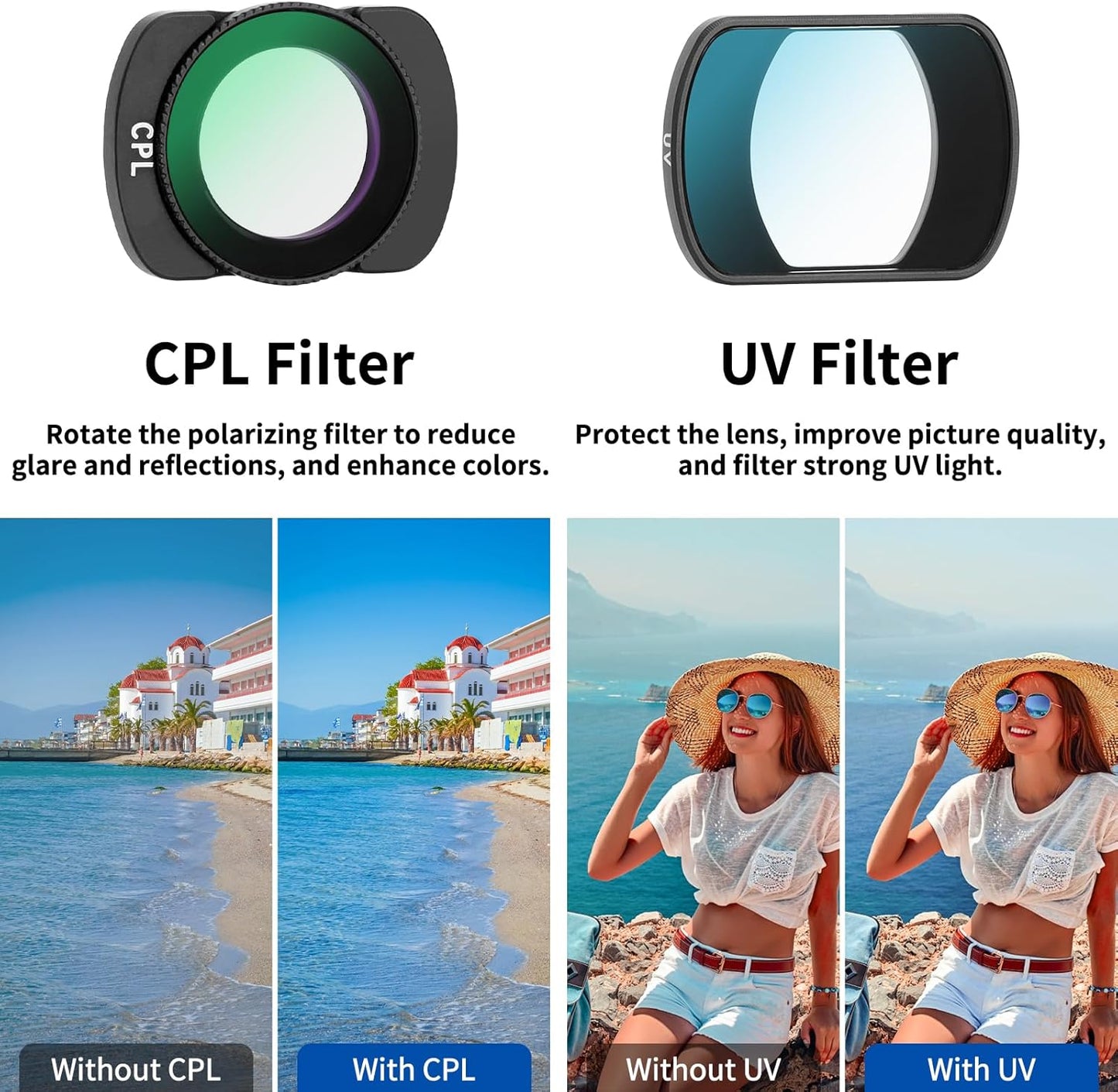 ND CPL UV Filter Set Compatible with DJI OSMO Pocket 3 (6 Pack)