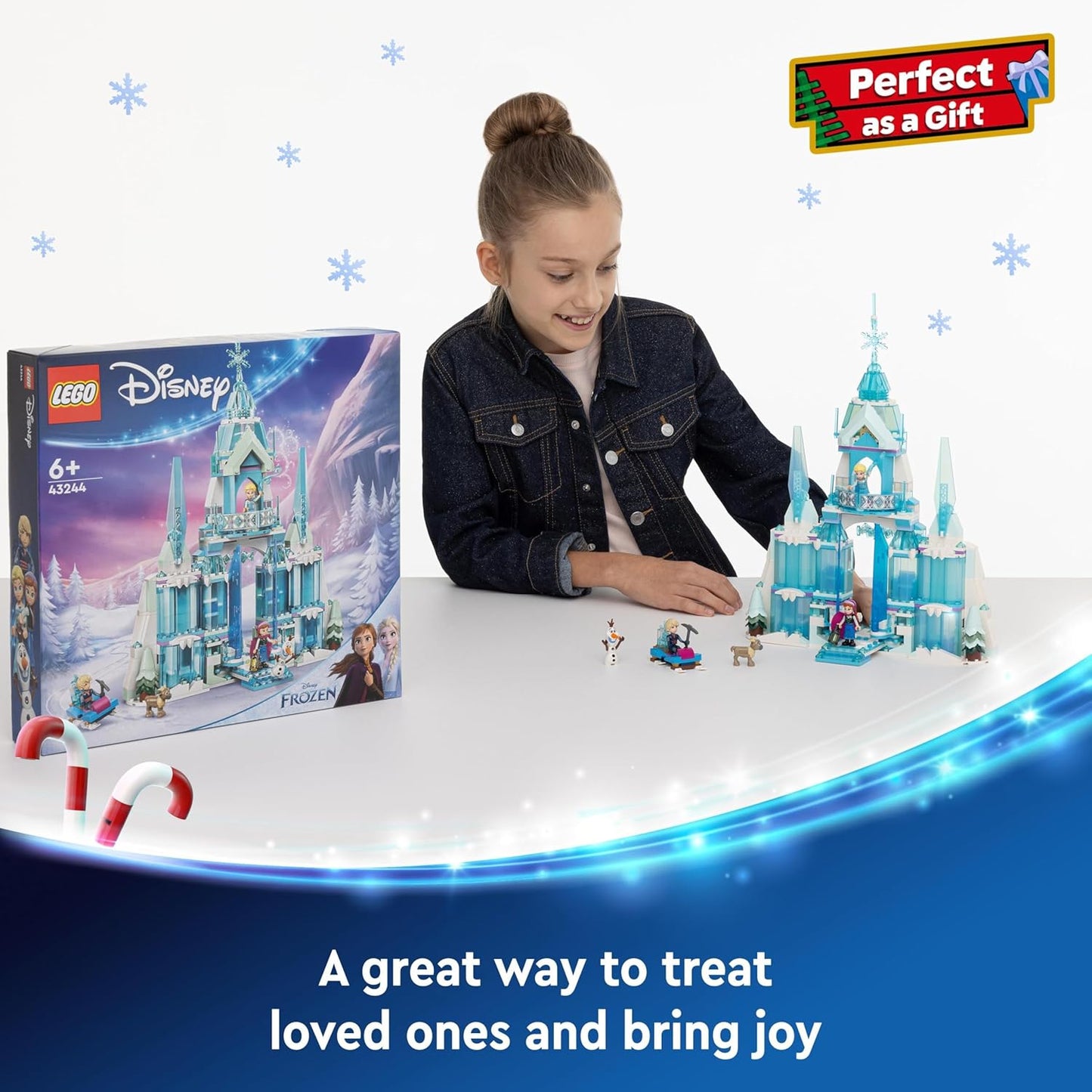 Disney Frozen Elsa’s Ice Palace Building Toy Set for Kids with a Castle and Elsa and Anna Mini-Doll Figures