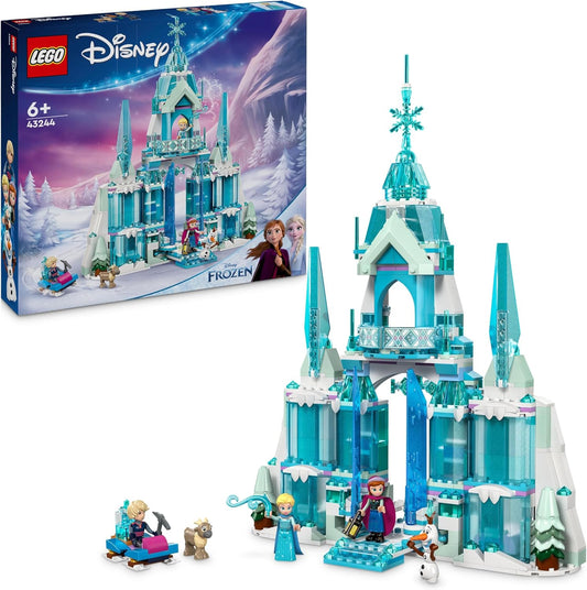 Disney Frozen Elsa’s Ice Palace Building Toy Set for Kids with a Castle and Elsa and Anna Mini-Doll Figures