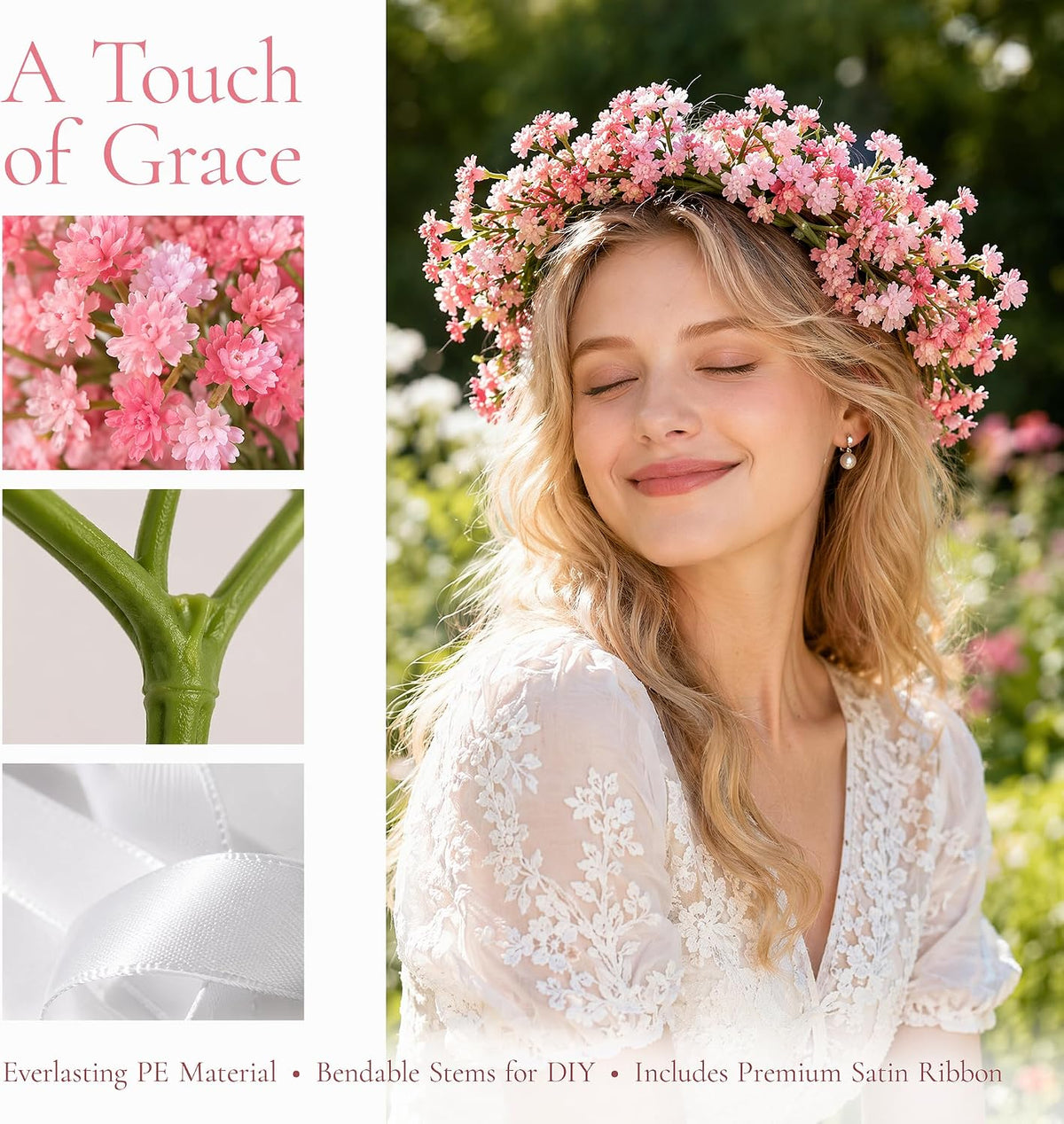 10Pcs Artificial Gypsophila Real Touch Baby Breath Flower Gifts for Women