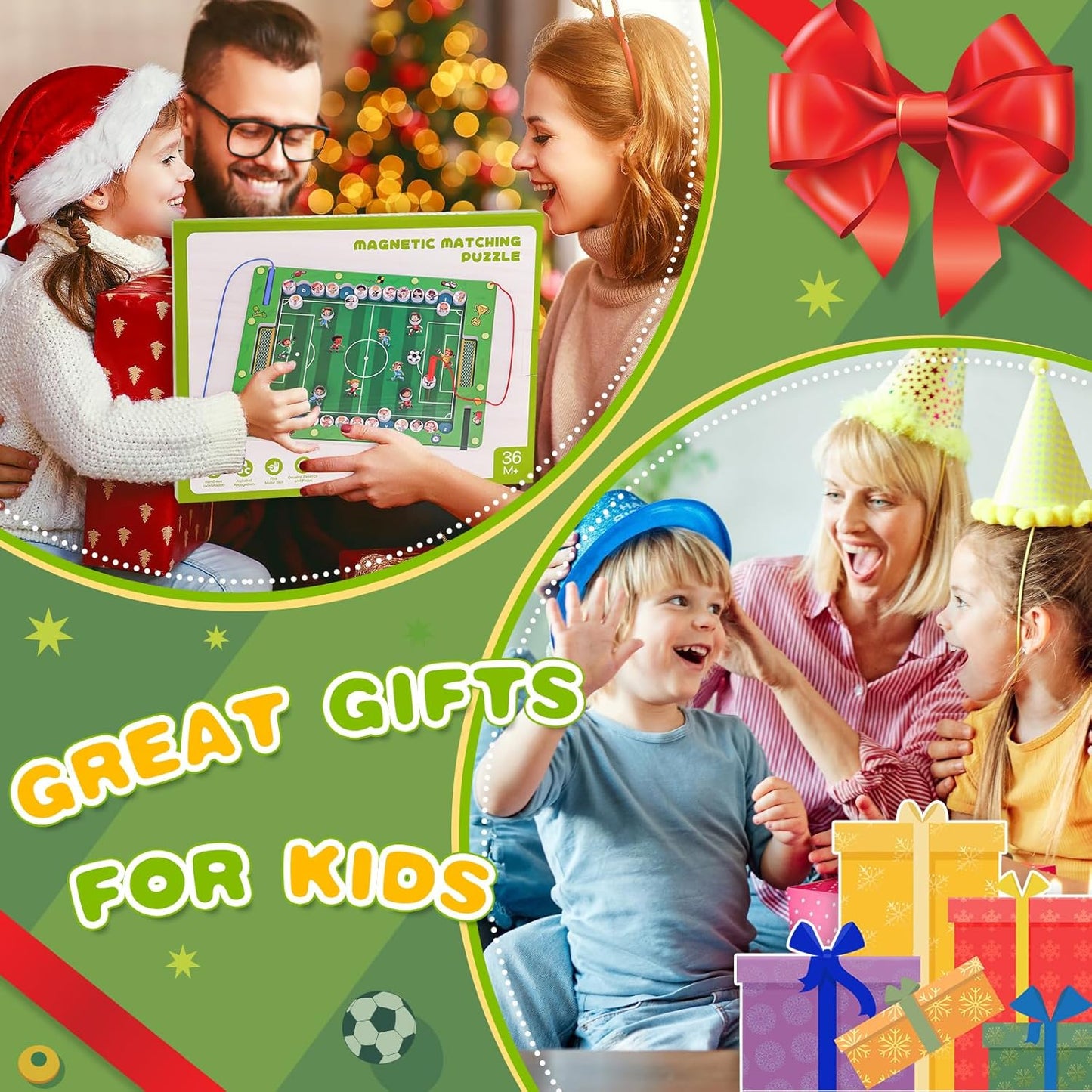 Montessori Magnetic Football Alphabet Letter Puzzle