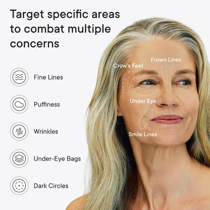 Qure Micro-Infusion Anti Wrinkle Patches for Smile Line, Frown lines, Under Eye Bags, Puffiness, Crow's Feet - Retinol, Caffeine - Dissolvable for Overnight Use - 8 Pairs