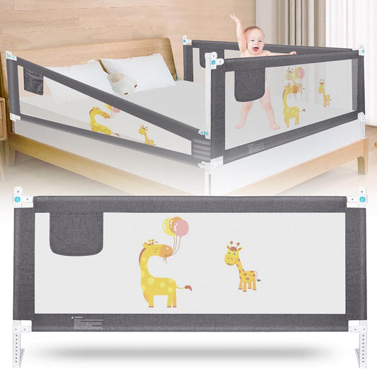1.5M Bed Guard Bed Rails for Toddler Baby Bed Side Safety Rails for Children Kids, Extra Tall Bed Guard Rail for Single Double King Size Bed, Adjustable Height