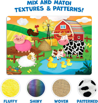 Skillmatics Fab Tabs – Animals, Sensory & Tactile Fabric Art & Craft Kit