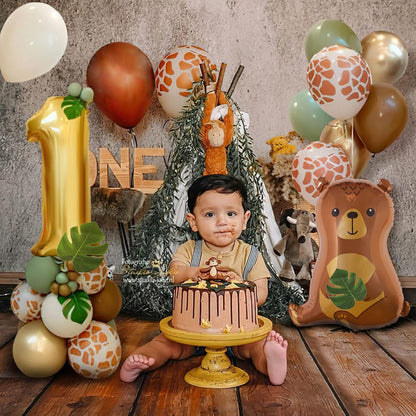 Safari 1st Birthday Decorations for Boys, Thinbal Bear Jungle Theme Party