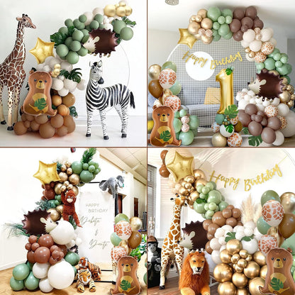 Safari 1st Birthday Decorations for Boys, Thinbal Bear Jungle Theme Party