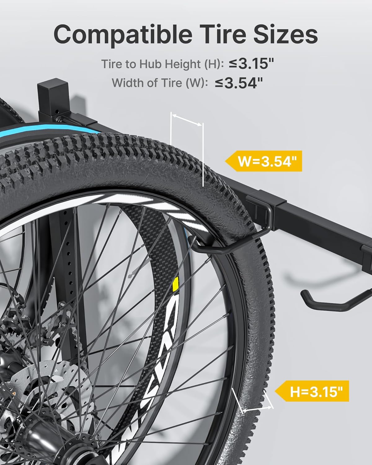 monTEK Freestanding Bike Stand for 3 Bikes & 4 Helmets, Heavy Duty Steel Bike Stroage Rack with Wheels, Adjustable Height, Mobile Bike Floor Stand for Indoor & Garage, Holds up to 95kg