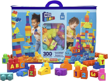 MEGA BLOKS Even Bigger Building Bag building set with 300 big and colourful blocks, and 1 storage bag