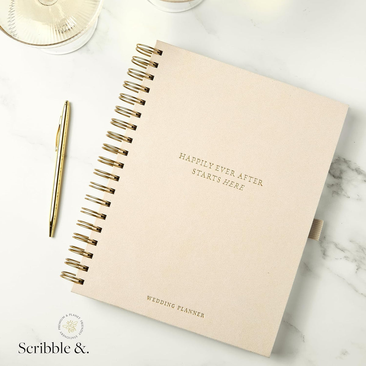 Scribble & Dot™ The Elegant Wedding Planner and Organiser for the Bride | Tissue Wrapped in a Gift Box | Thick Pages, Textured Cover | Every Wedding Step. Effortlessly Handled.