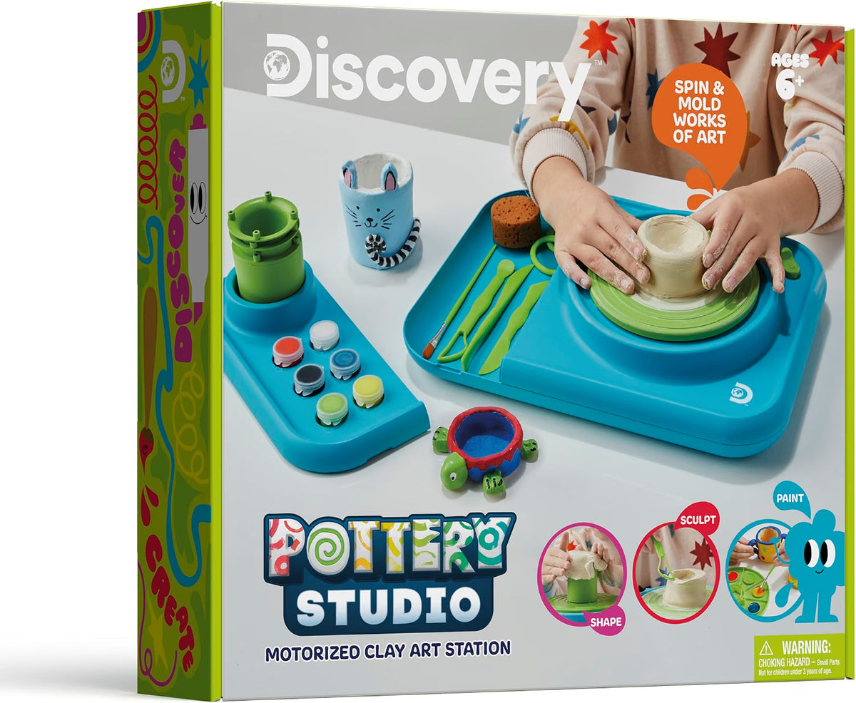 Discovery Pottery Wheel Studio for Kids, Craft & Clay Art Station