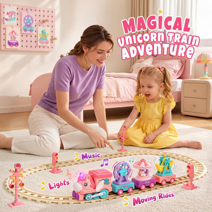 Unicorn Train Set for Toddlers, Toys Train Gifts