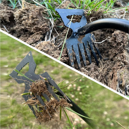 Gardening Hand Weeder Tools, Weeding Artifact Uprooting Weeding Tool, Durable Manganese Steel Hand Weeder Tool, Manual Multifunctional Weeders Gardening Tools for Yard and Garden (6 Teethes)