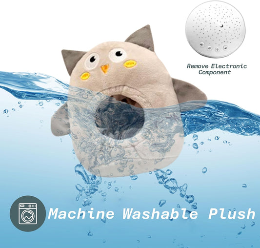 Plush Baby Owl Sleep Soother with Calming Sounds and Starry Projector