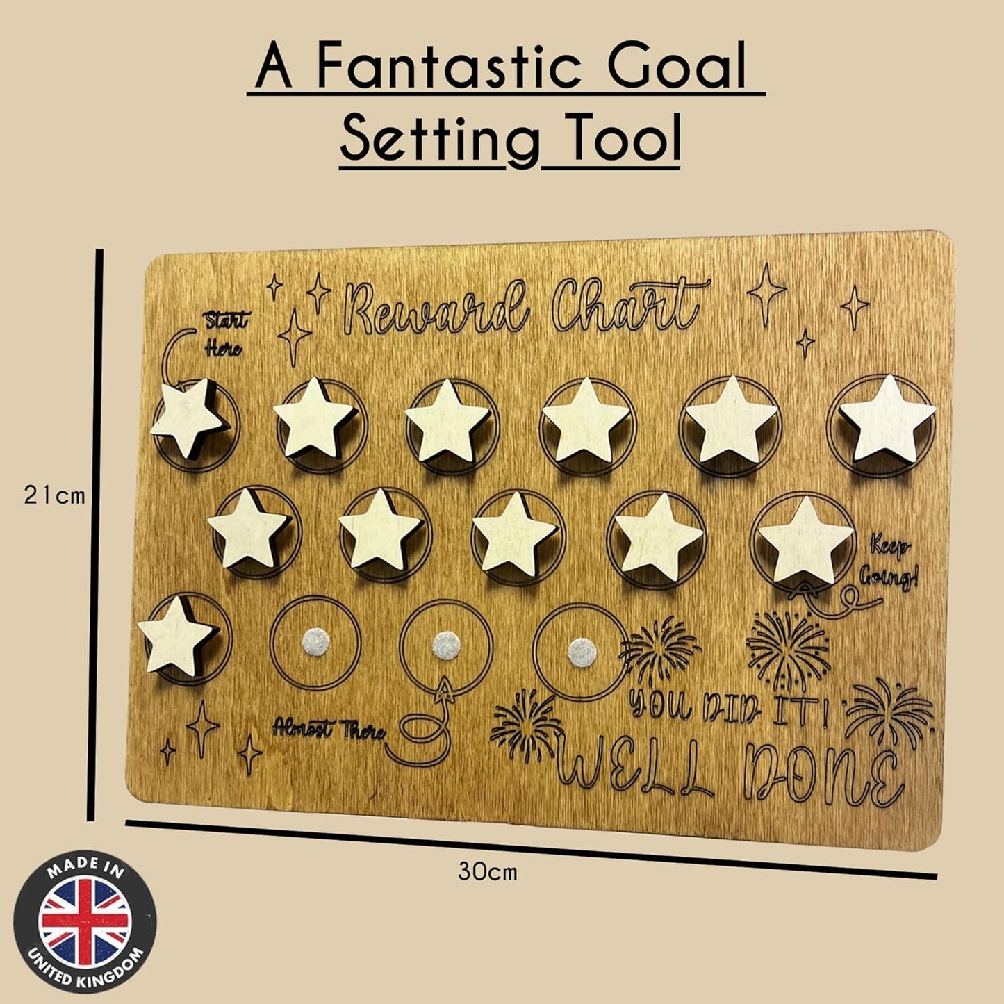 Customisable Wooden Reward charts for Children Behaviour