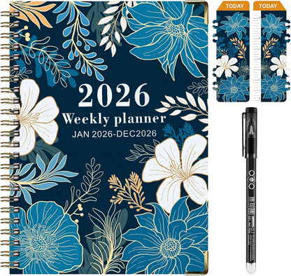 Diary 2026 Week to View A5, January 2026 - December 2026, Weekly & Monthly Full Year Planner, 21.5 x 15.5 x 1.5 cm