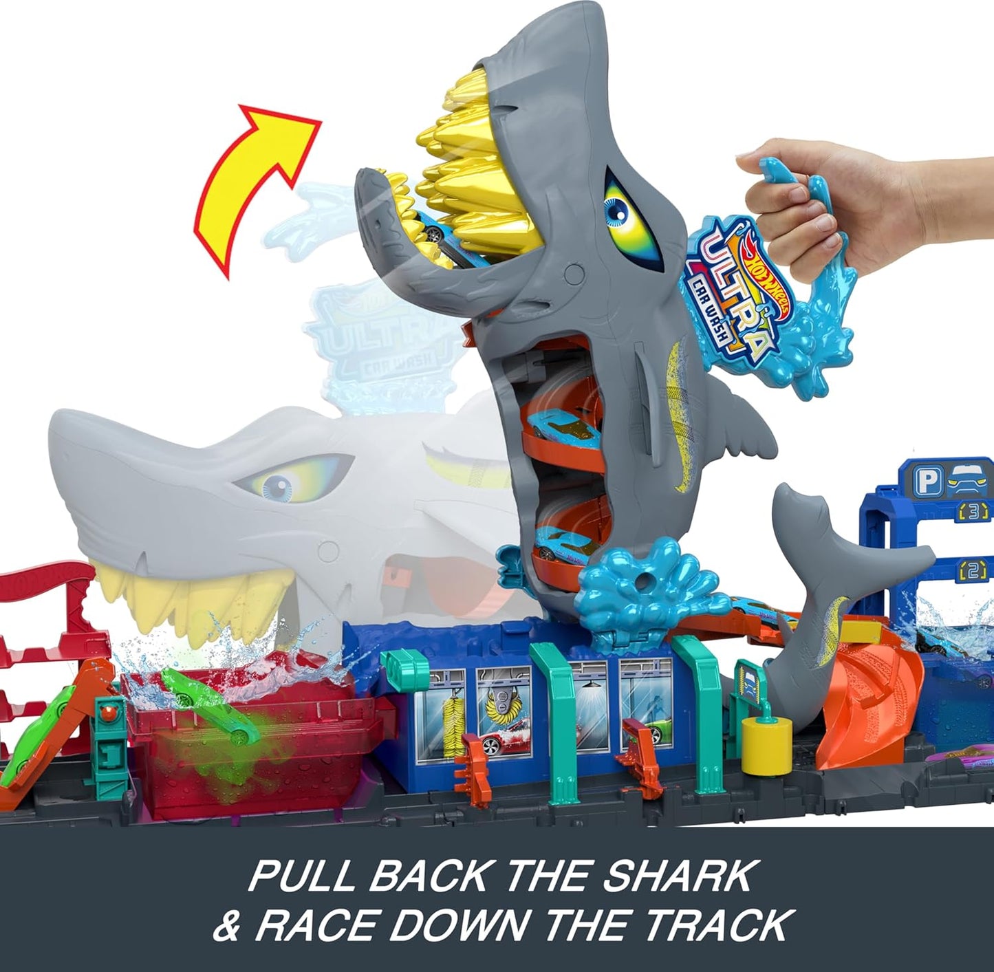 Hot Wheels City Ultra Shark Car Wash