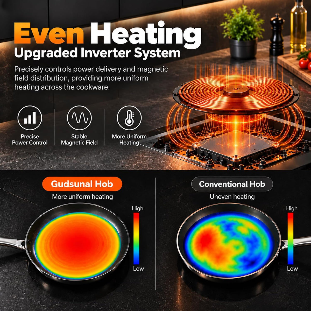 Plug in Induction Hob,4 Zone Electric Hob,Scratch-Resistant Glass