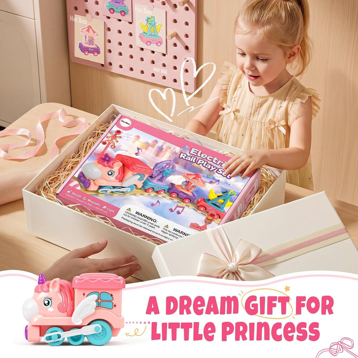 Unicorn Train Set for Toddlers, Toys Train Gifts