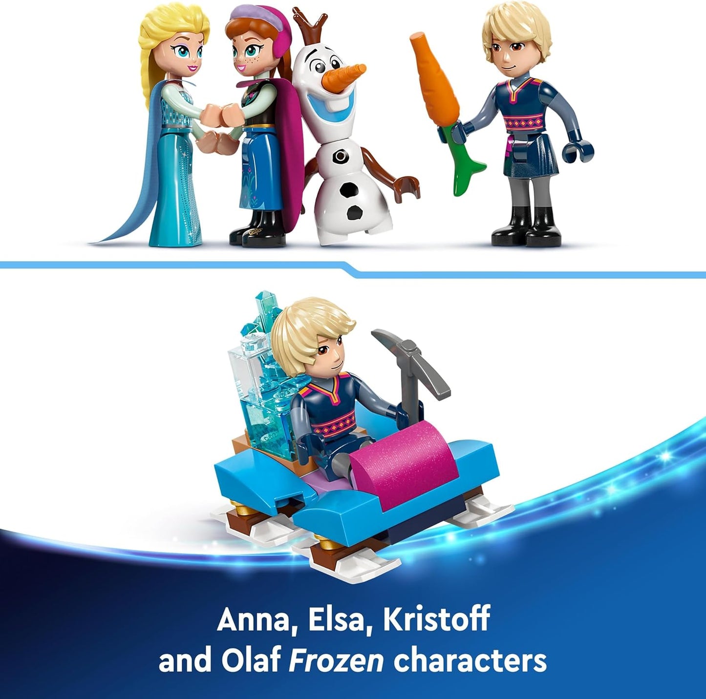 Disney Frozen Elsa’s Ice Palace Building Toy Set for Kids with a Castle and Elsa and Anna Mini-Doll Figures