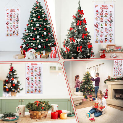 Christmas Advent Calendar, 2026 Fabric Hanging Christmas Advent Calendar with 24 Pockets, for Wall Door Decoration, Holiday Countdown