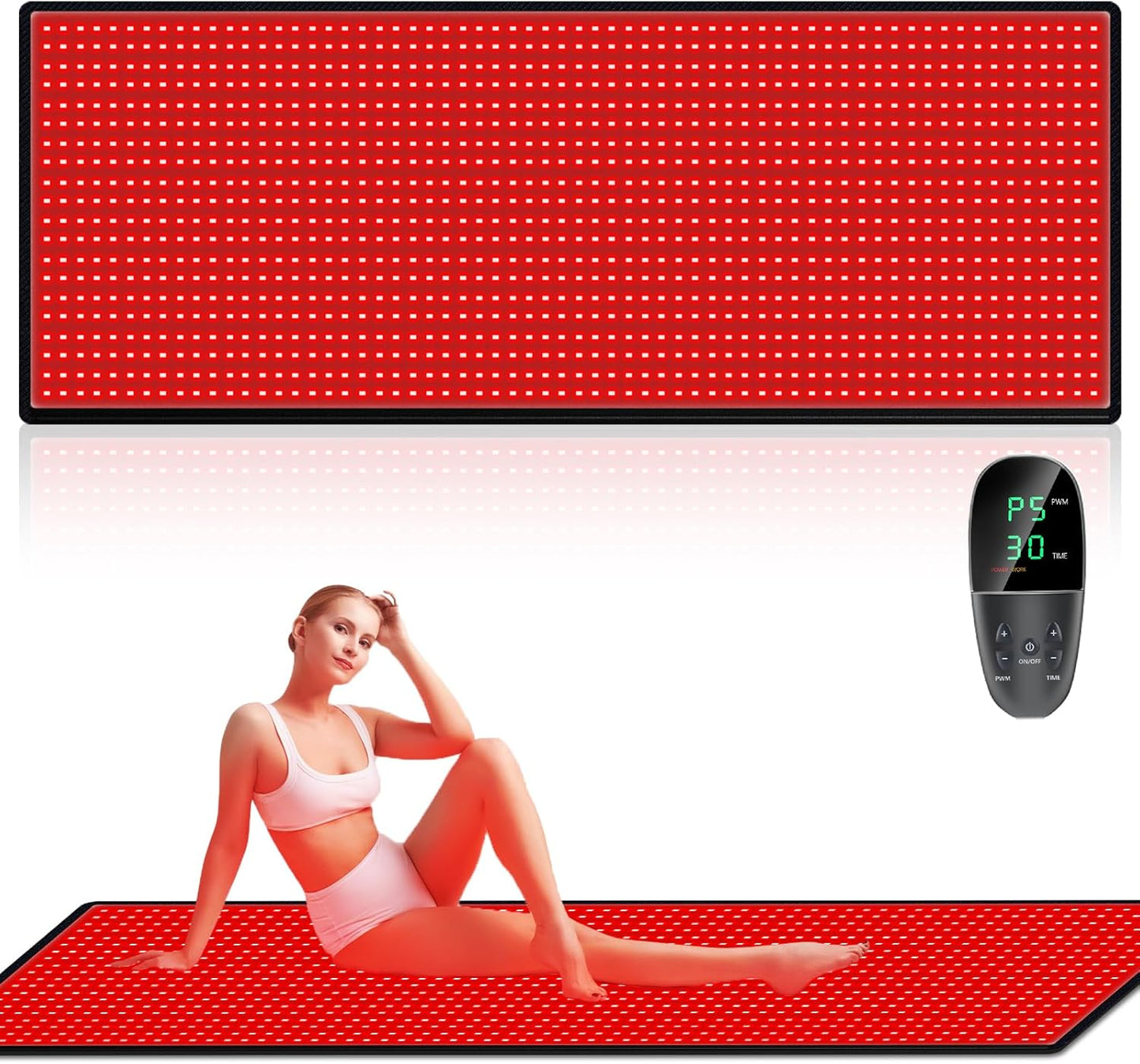 Red Light Therapy Mat,Red Light Therapy for Body Pain Relief 1280 PCS LEDs 71'' x 31'' Red Light Therapy Pad with Red Light and Infrared LED Beads Large Mat for Full Body Skin Health