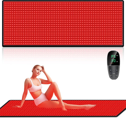 Red Light Therapy Mat,Red Light Therapy for Body Pain Relief 1280 PCS LEDs 71'' x 31'' Red Light Therapy Pad with Red Light and Infrared LED Beads Large Mat for Full Body Skin Health