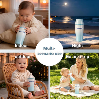 Glass Baby Bottle, Includes Insulated Stainless Steel Sleeve, Newborn Anti-Colic Baby Bottle with Slow Flow Nipple, Leak Proof Insulated, Plastic-Free, BPA-Free, 0-3 Months, 8 oz