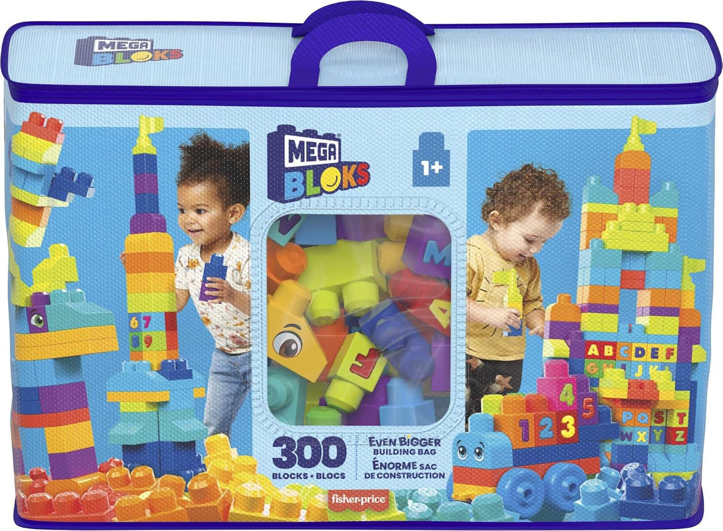 MEGA BLOKS Even Bigger Building Bag building set with 300 big and colourful blocks, and 1 storage bag