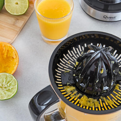 Quest Electric Citrus Juicer, 1 Litre for Orange and Lemon Juice, Black