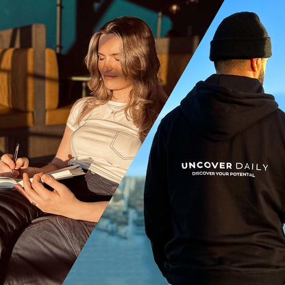 Goal-Focused Journal & Inspirational Quote Cards | The #1 Daily Planner to Achieve Your Goals | 6 Month Undated Diary for Productivity, Improvement, and Mindfulness (Black)