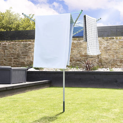 Rotary Airer Clothes Line With 4 Arms For Drying Washing Outdoors Folding Washing Line With Free Ground Spike and Cover (45m)