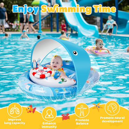 Inflatable Pool Float, ACELIFE Swimming Float with Adjustable Safety Seat | Swimming Pool Float Swimming Ring Dual Airbag Safe Design