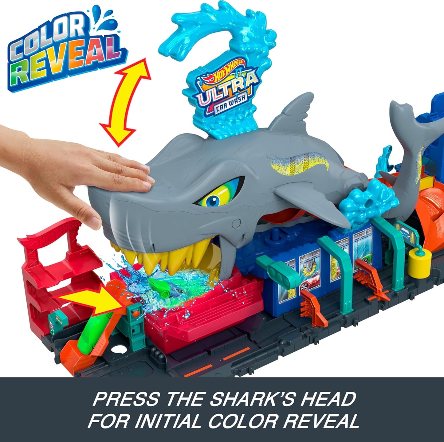 Hot Wheels City Ultra Shark Car Wash