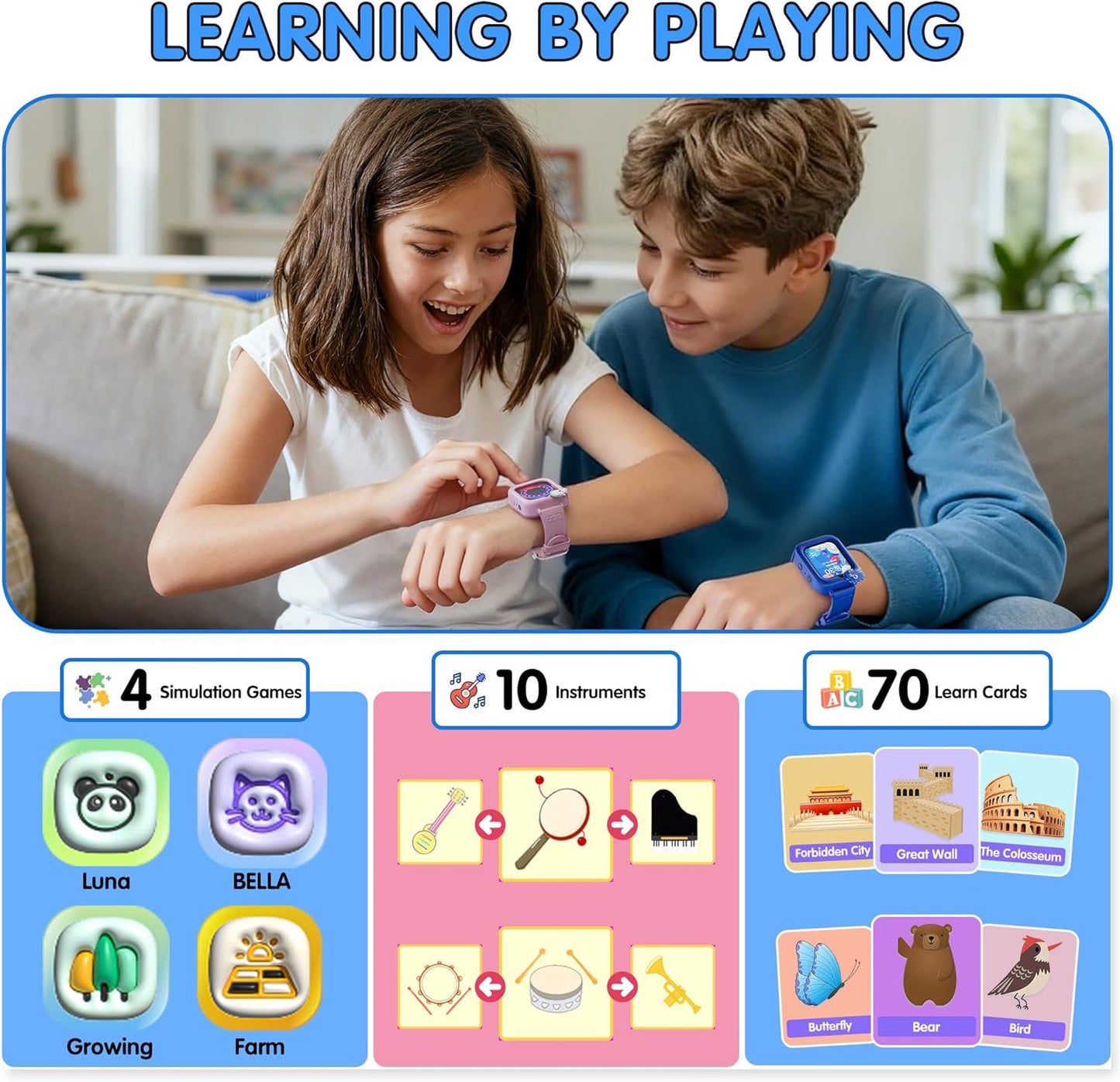 Learning Educational Clock Watch