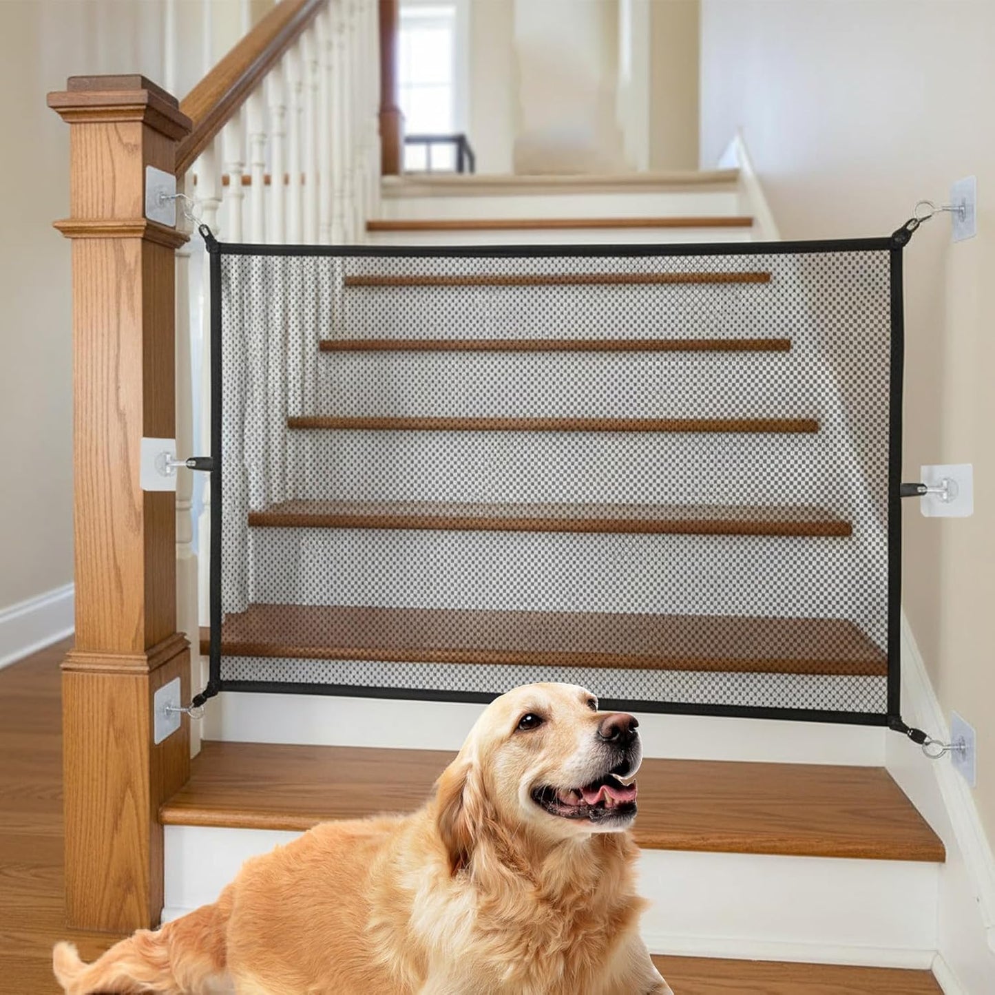 Stair Gates for Dogs Safety Gates for Dogs 110x72cm Mesh Baby Gates for Stairs Safety Gate for Small Medium Pets Hallway Doorways Indoor Outdoor