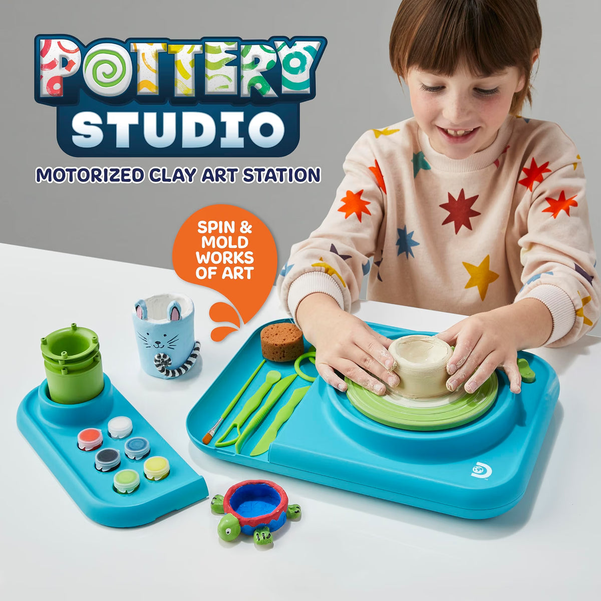 Discovery Pottery Wheel Studio for Kids, Craft & Clay Art Station