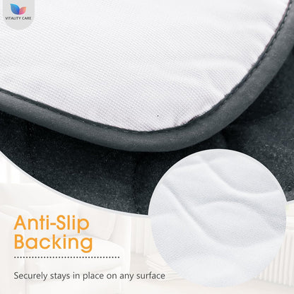 Vitality Care Chair Protector Pad with Waterproof Backing and Non-Slip Base, Washable 4-Layer Design for Chairs and Wheelchairs, Blue, 53x56cm NEW - DAMAGED PACKAGING