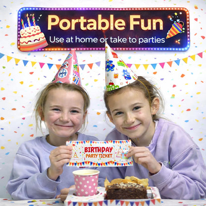 10 Pack Disposable Plates For Parties - Brithday Party Food Trays Set With 2 Food Compartments & Drink Holder - Food Boxes and Party Invitations Kids | Cardboard Box Birthday Accessories