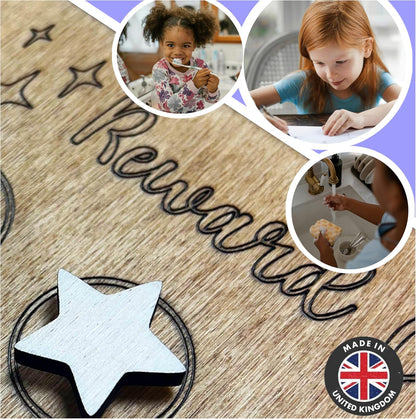Customisable Wooden Reward charts for Children Behaviour
