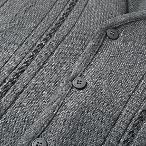 Allthemen Mens Knit Gilets Sleeveless Cardigan V-Neck Waistcoat (XL)