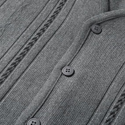 Allthemen Mens Knit Gilets Sleeveless Cardigan V-Neck Waistcoat (XL)