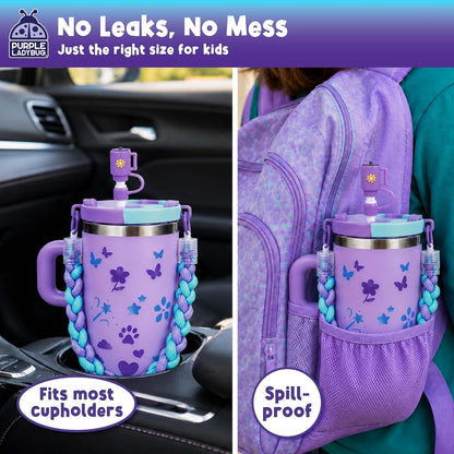 DIY Kids Tumbler with Straw and Lid - 14oz Insulated Stainless Steel Tumbler for Girls